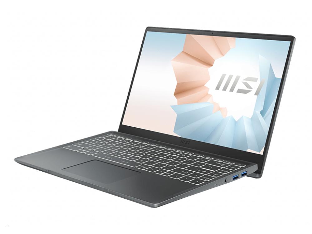 MSI Laptop Modern 14 B11MOU-834CA Intel Core i7 11th Gen 1195G7 (2.90 GHz) 8 GB Memory 512 GB PCIe SSD Intel Iris Xe Graphics 14.0